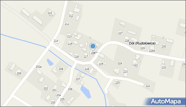 Rudołowice, Rudołowice, 226, mapa Rudołowice