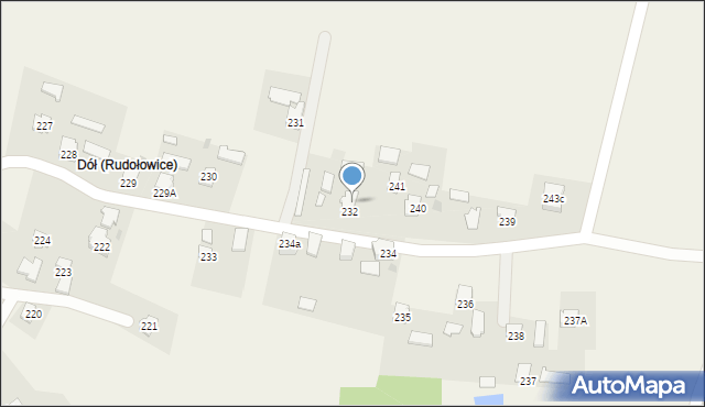Rudołowice, Rudołowice, 242A, mapa Rudołowice