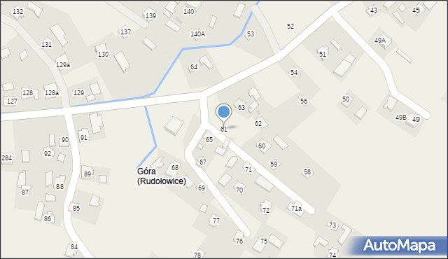 Rudołowice, Rudołowice, 61, mapa Rudołowice