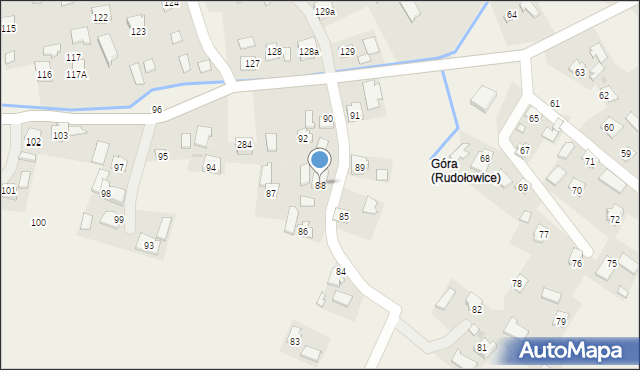 Rudołowice, Rudołowice, 88, mapa Rudołowice