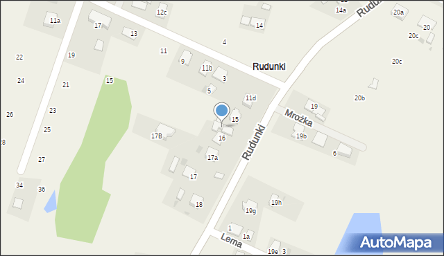 Rudunki, Rudunki, 16a, mapa Rudunki