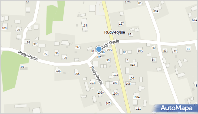 Rudy-Rysie, Rudy-Rysie, 89c, mapa Rudy-Rysie