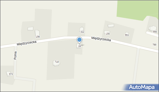 Rudzica, Rudzica, 14, mapa Rudzica