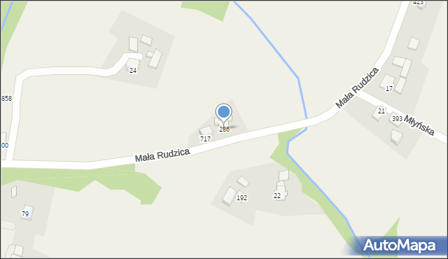 Rudzica, Rudzica, 286, mapa Rudzica