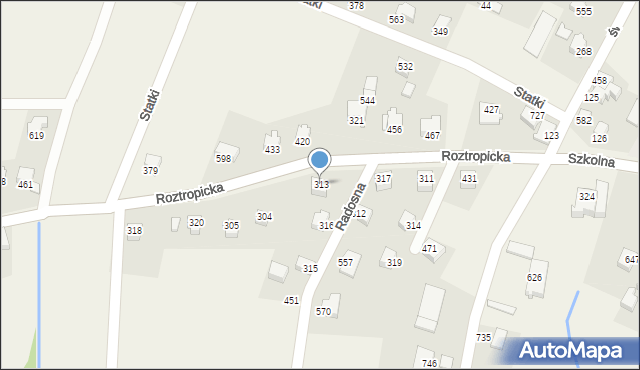 Rudzica, Rudzica, 313, mapa Rudzica