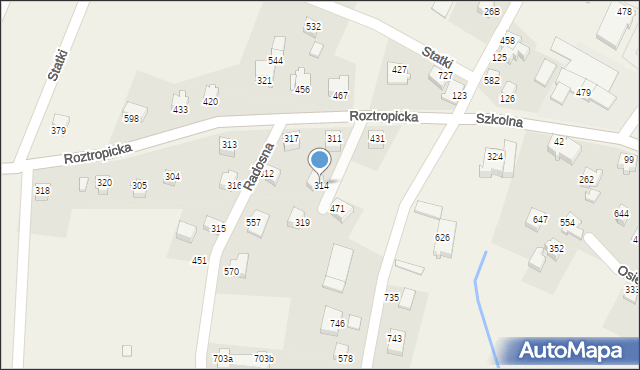 Rudzica, Rudzica, 314, mapa Rudzica