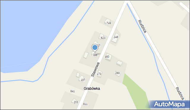 Rudzica, Rudzica, 348, mapa Rudzica