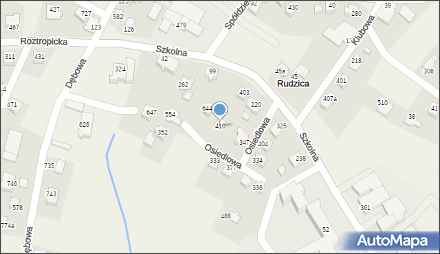 Rudzica, Rudzica, 410, mapa Rudzica