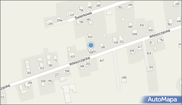 Rudzica, Rudzica, 416, mapa Rudzica