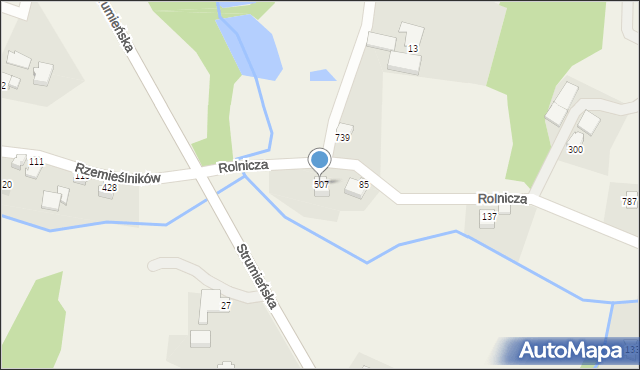 Rudzica, Rudzica, 507, mapa Rudzica