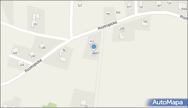 Rudzica, Rudzica, 605, mapa Rudzica