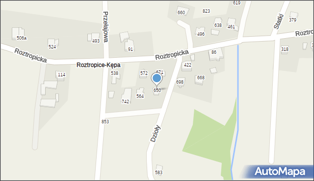 Rudzica, Rudzica, 650, mapa Rudzica