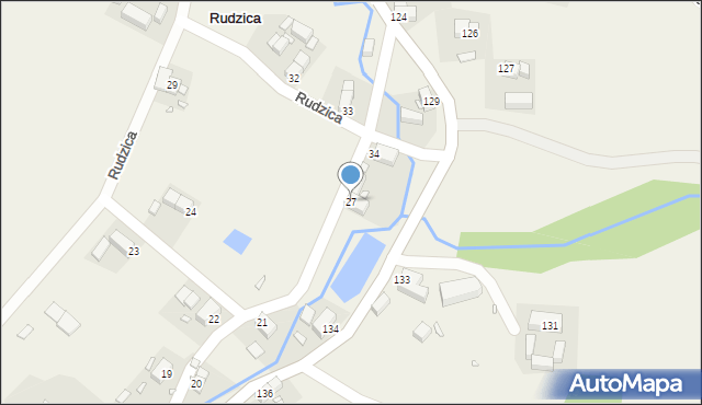 Rudzica, Rudzica, 27, mapa Rudzica