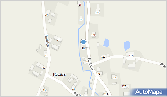 Rudzica, Rudzica, 36, mapa Rudzica