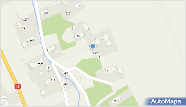 Rudziczka, Rudziczka, 116a, mapa Rudziczka