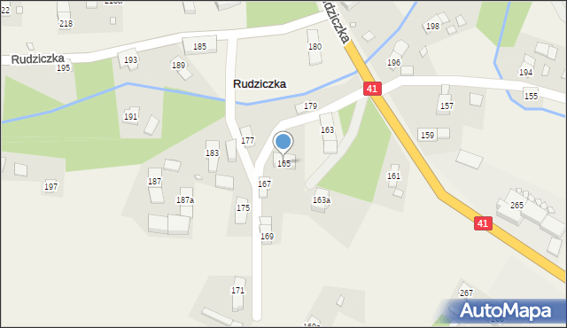 Rudziczka, Rudziczka, 165, mapa Rudziczka