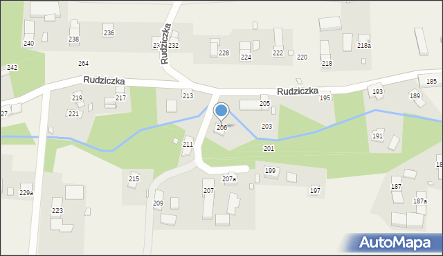 Rudziczka, Rudziczka, 206, mapa Rudziczka