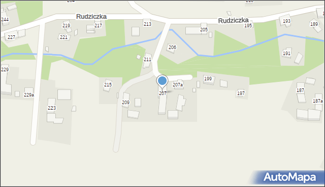 Rudziczka, Rudziczka, 207, mapa Rudziczka