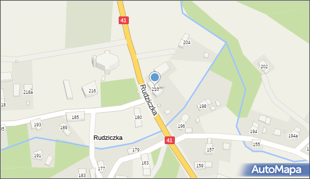 Rudziczka, Rudziczka, 210, mapa Rudziczka