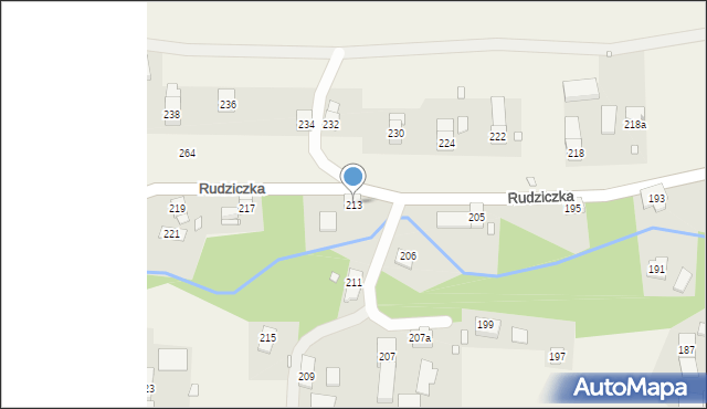 Rudziczka, Rudziczka, 213, mapa Rudziczka