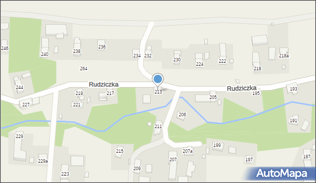 Rudziczka, Rudziczka, 213, mapa Rudziczka