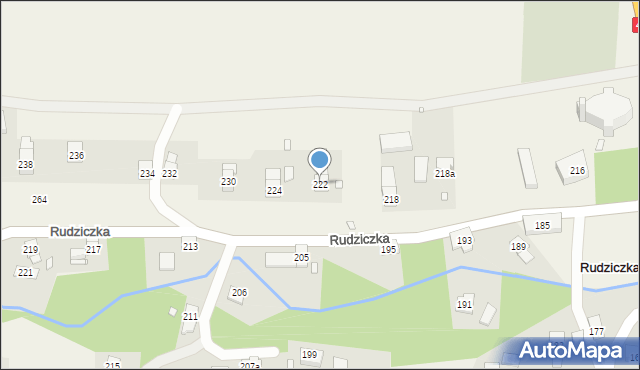 Rudziczka, Rudziczka, 222, mapa Rudziczka