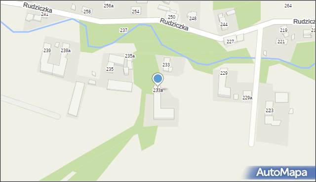 Rudziczka, Rudziczka, 233a, mapa Rudziczka