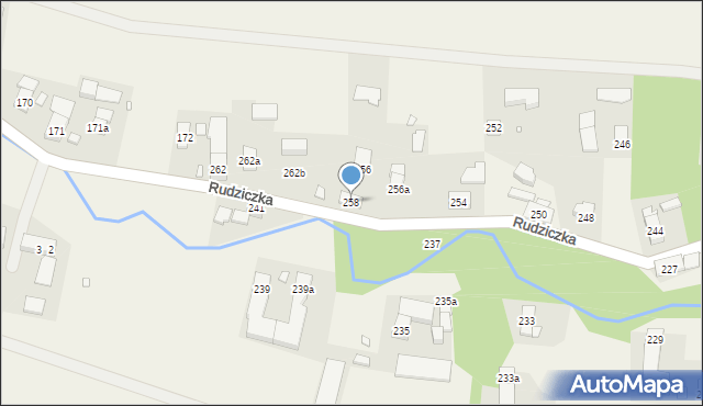 Rudziczka, Rudziczka, 258, mapa Rudziczka