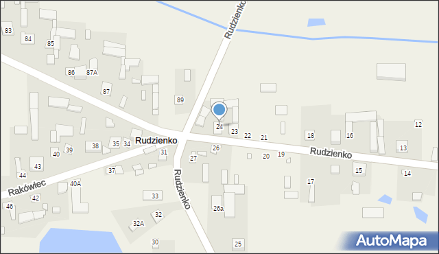 Rudzienko, Rudzienko, 24, mapa Rudzienko