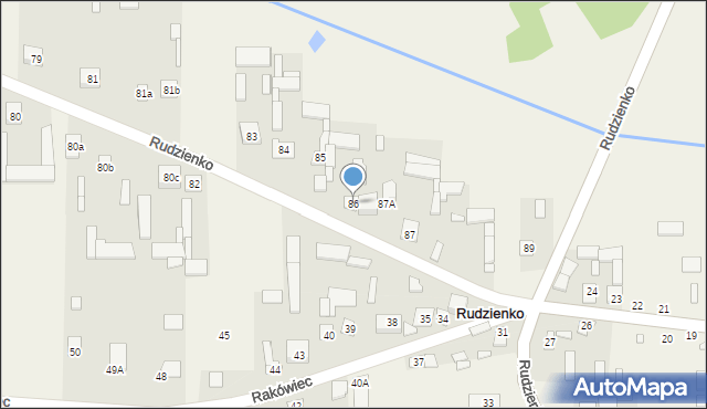 Rudzienko, Rudzienko, 86, mapa Rudzienko