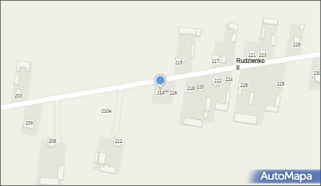 Rudzienko, Rudzienko, 214, mapa Rudzienko