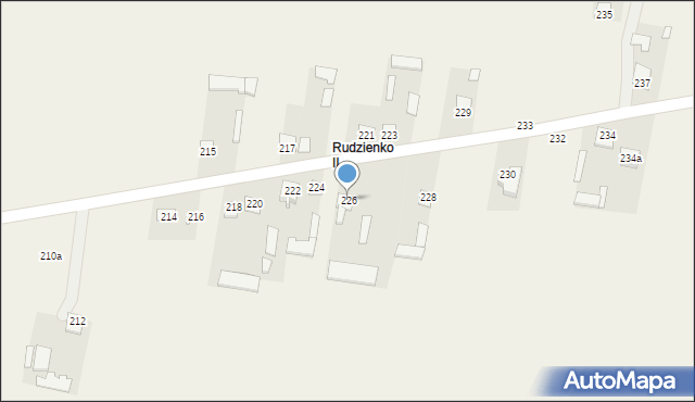 Rudzienko, Rudzienko, 226, mapa Rudzienko