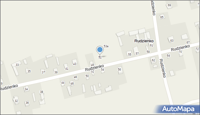 Rudzienko, Rudzienko, 51, mapa Rudzienko