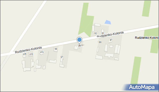 Rudzienko-Kolonia, Rudzienko-Kolonia, 95, mapa Rudzienko-Kolonia