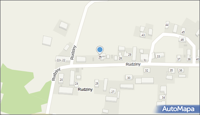 Rudziny, Rudziny, 25, mapa Rudziny