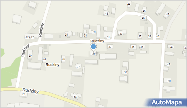 Rudziny, Rudziny, 30, mapa Rudziny