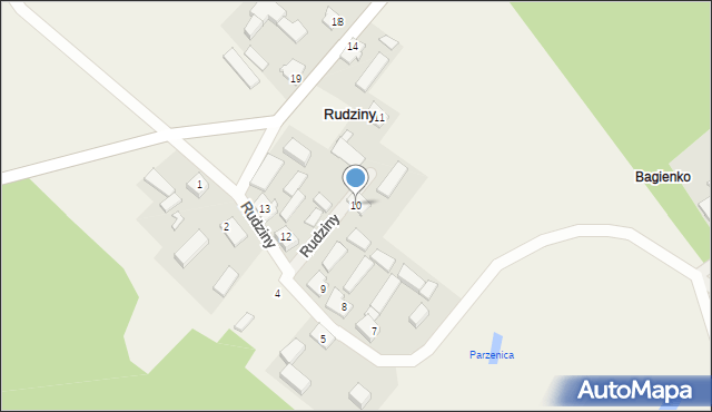 Rudziny, Rudziny, 10, mapa Rudziny