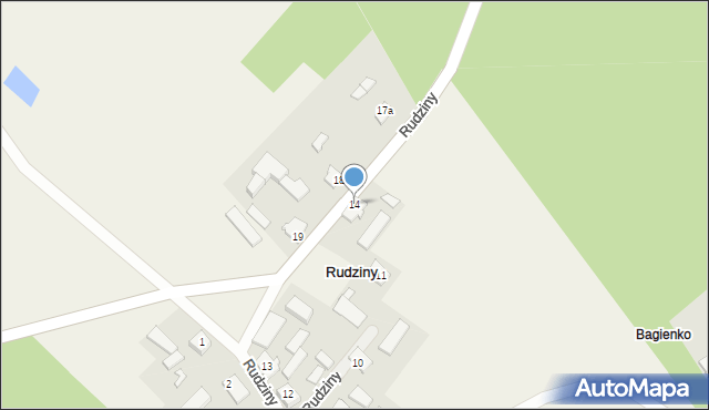 Rudziny, Rudziny, 14, mapa Rudziny