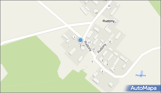 Rudziny, Rudziny, 2, mapa Rudziny