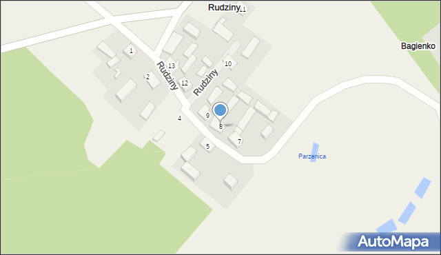 Rudziny, Rudziny, 8, mapa Rudziny