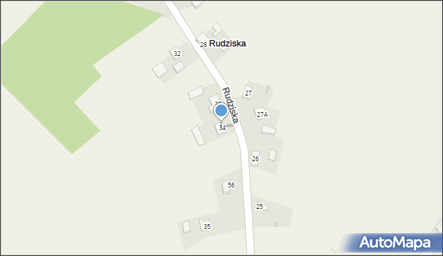 Rudziska, Rudziska, 34, mapa Rudziska