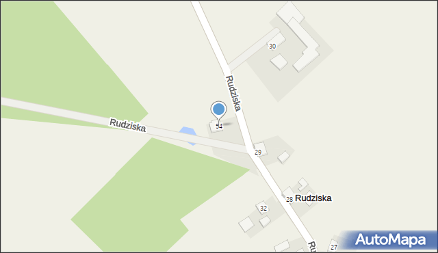 Rudziska, Rudziska, 54, mapa Rudziska