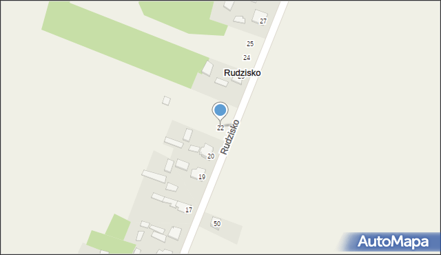 Rudzisko, Rudzisko, 22, mapa Rudzisko