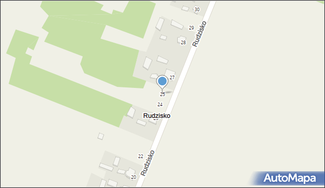 Rudzisko, Rudzisko, 25, mapa Rudzisko