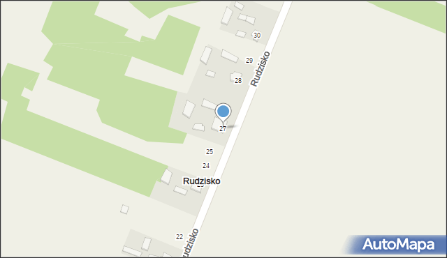 Rudzisko, Rudzisko, 27, mapa Rudzisko