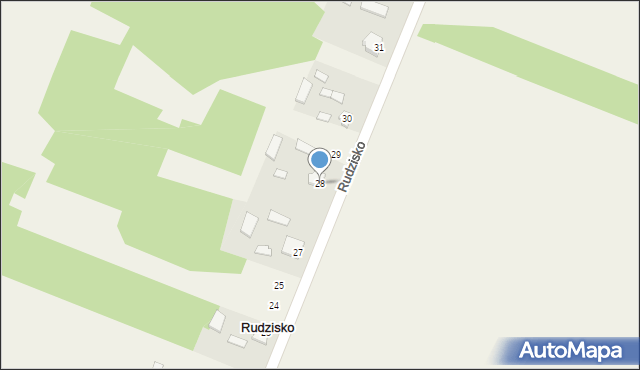 Rudzisko, Rudzisko, 28, mapa Rudzisko