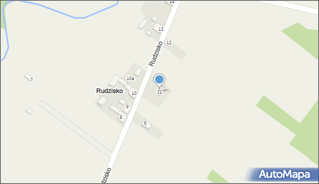 Rudzisko, Rudzisko, 11, mapa Rudzisko