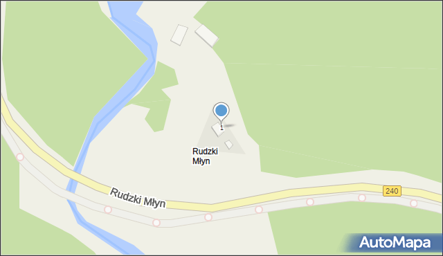 Rudzki Młyn, Rudzki Młyn, 1, mapa Rudzki Młyn