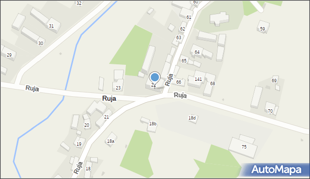 Ruja, Ruja, 22A, mapa Ruja