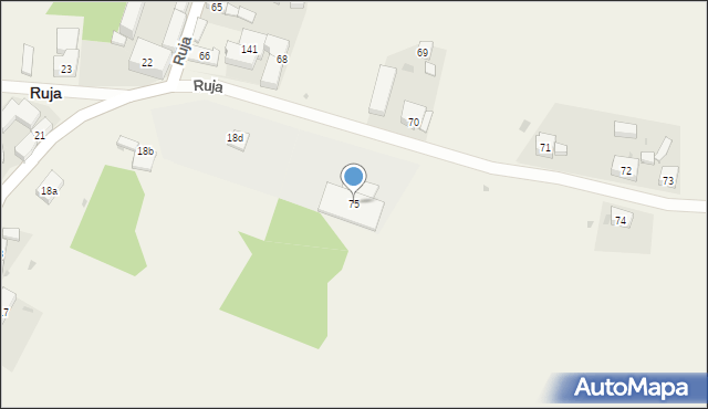 Ruja, Ruja, 75, mapa Ruja